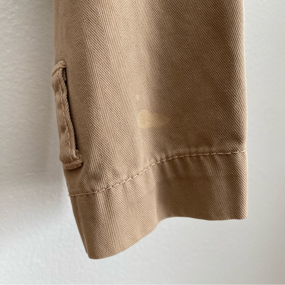 JCrew Icon Trench Coat Classic Tan Camel Preppy Mid-Length Double Breasted Sz 2 - Picture 12 of 12